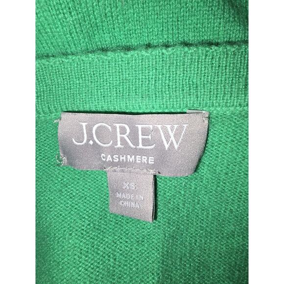 J.Crew Cashmere V-neck Sweater-Vest in Vibrant Kelly Green Pullover Shell XS - Picture 3 of 5